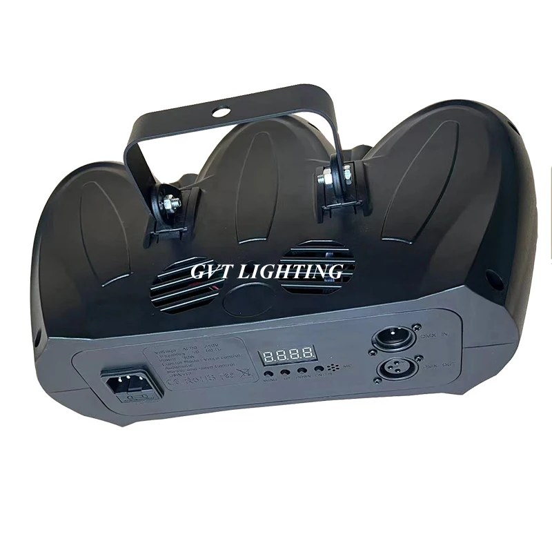 30W RGBW รูปแบบที่มีสีสัน Stage Effect Light ควบคุมเสียง Self-Propelled LED สามหัว Airship โปรเจคเตอร์ DJ Disco Party ไฟ