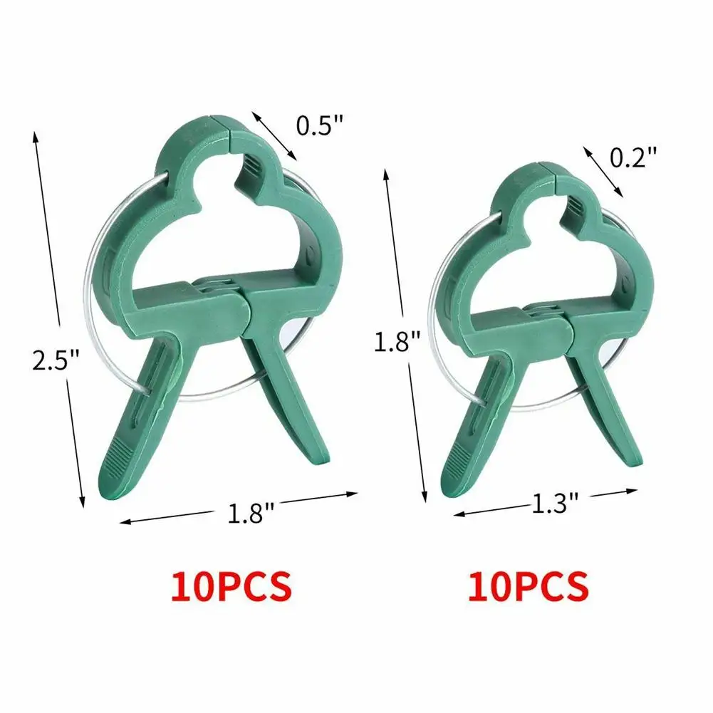 20 szt. Spinki do roślin dostosowujące podpórki ogrodowe wielokrotnego użytku do mocowania łodyg sztuczne kwiaty warzyw zapięcie do pomidorów