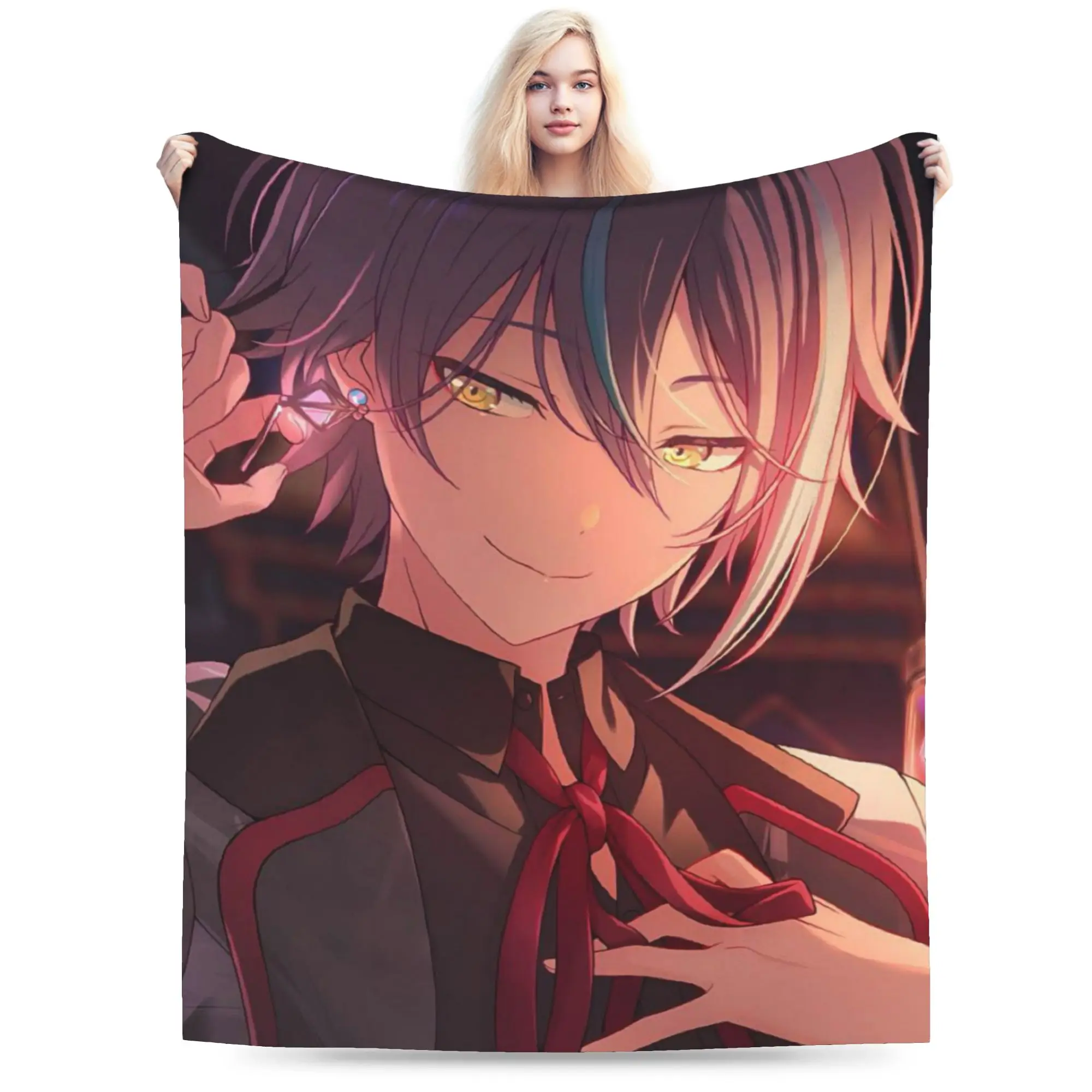 بطانيات روي كاميشيرو خفيفة الوزن ورقيقة من الصوف العجائب x بطانية رمي شوتايم مفرش سرير مريح #1