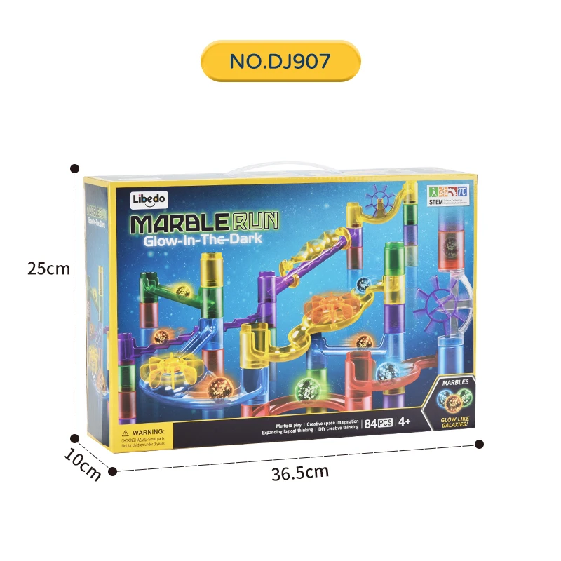 Transparent 3D Marble Run Building Blocks - Interactive Puzzle for Creative Play Ideal for Family Bonding and C