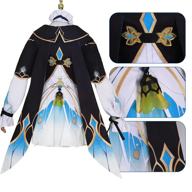 

asdh8@Firefly Cosplay Costume Honkai Star Rail Anime Cos Outfit Wig Party dress Halloween Role Play Uniform Plush Women Gi