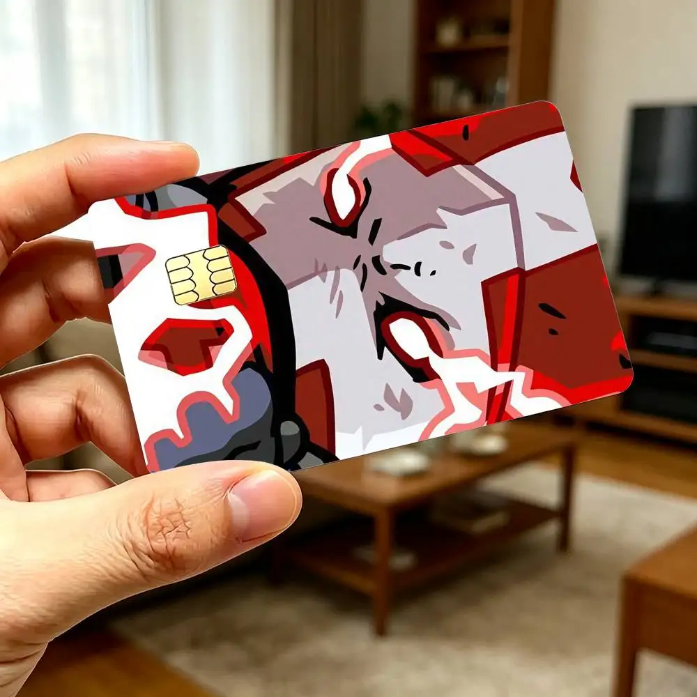 Game Blue Red Castle C-Crashers Credit Card Stickers Skin For Bank Debit Decorative Protection Scratch-resistant Gift