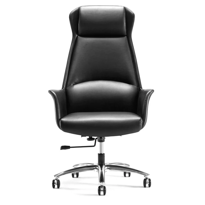 Boss chair Large chair Manager chair leather simple and comfortable sedentary office chair lift can lie down computer chair