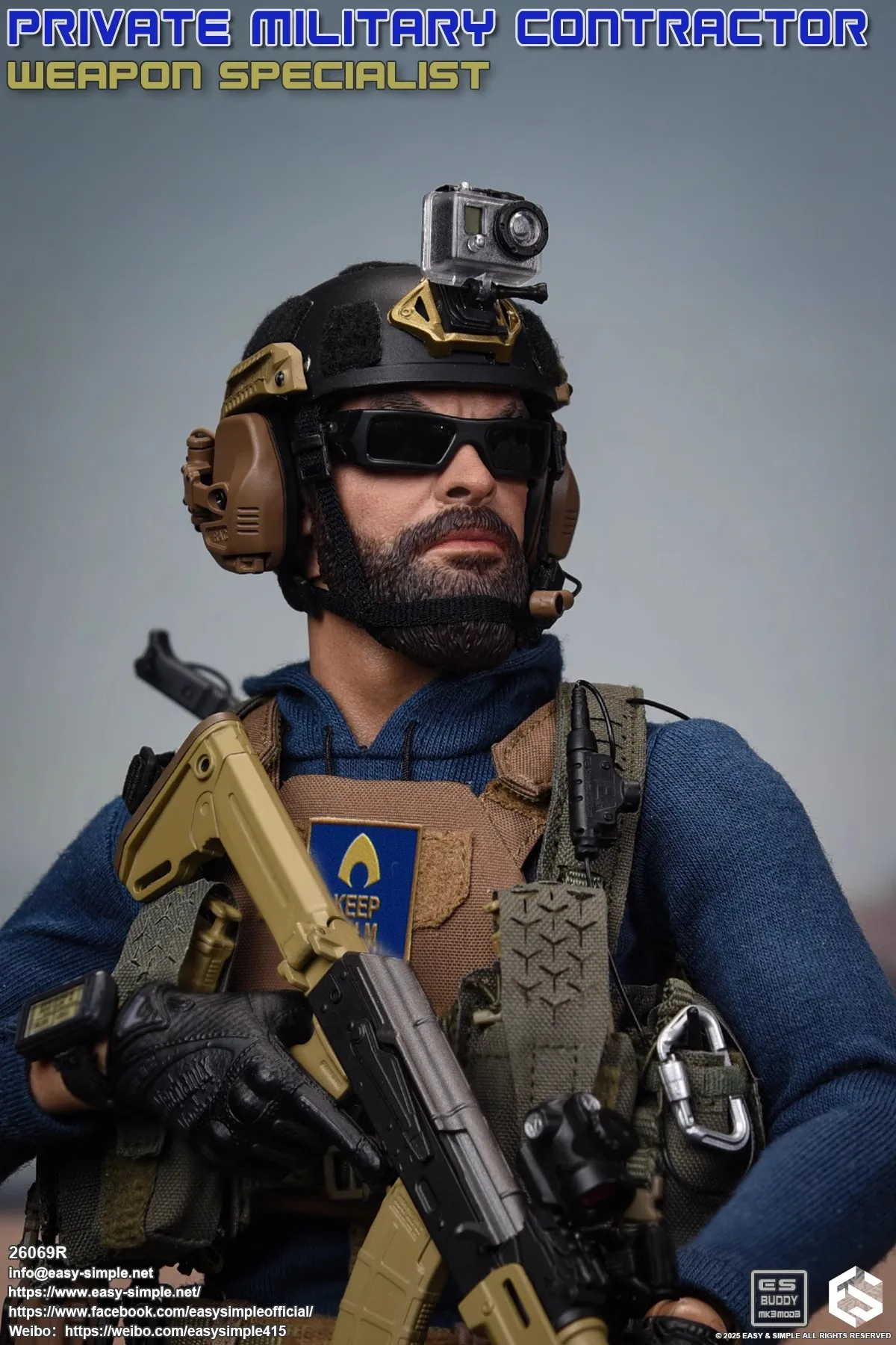 Easy&Simple ES 26069R 1/6 Soldier MC Private Military Contractor Full Set 12'' Action Figure Model Toy In Stock