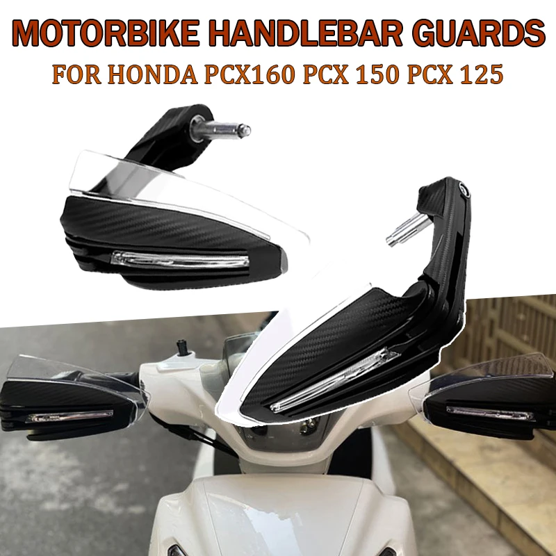 For Honda PCX160 PCX 150 PCX 125 Motorcycle Handler Handlers Cover with Light Waterproof Anti fall And Windproof Protector