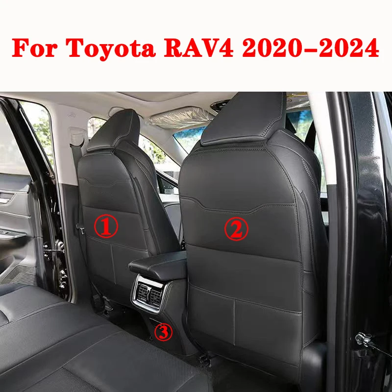 Coussin Anti-coup de Pied pour Siège Arrière de Toyota RAV4 2020-2024, Juste de Siège Imperméable, Protection Contre les Taches et les Rayures