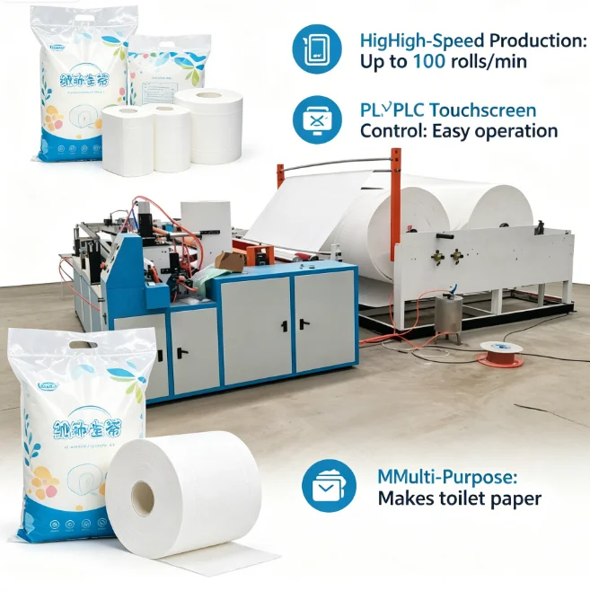 Customized Toilet Tissue Making Machine Used In Paper Making Production Line