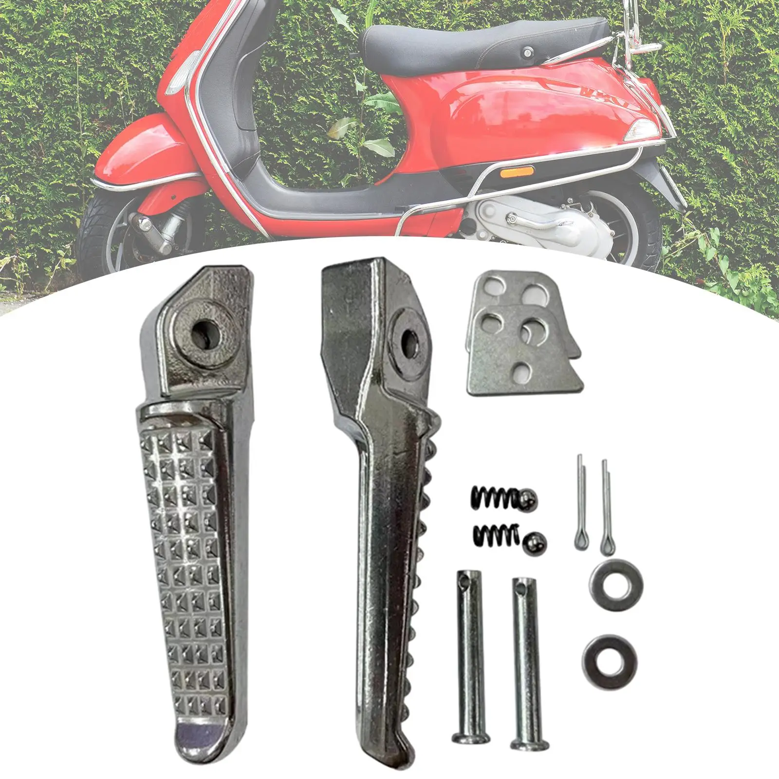 

2 Pieces Motorcycle Rear Passenger Foot Pegs Spare Parts Professional Durable Replaces Motorcycle Accessories Stainless Steel