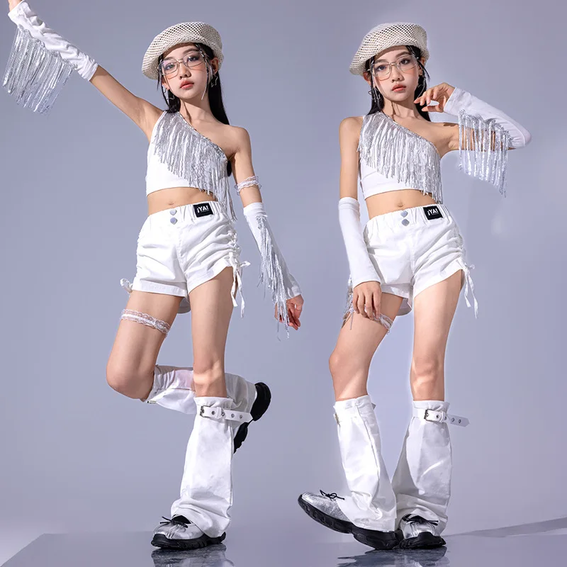 เด็กหญิง Hip Hop เครื่องแต่งกายเสื้อผ้าชุดเต้นรําแจ๊ส Street เต้นรํา Modern Dancer ชุด