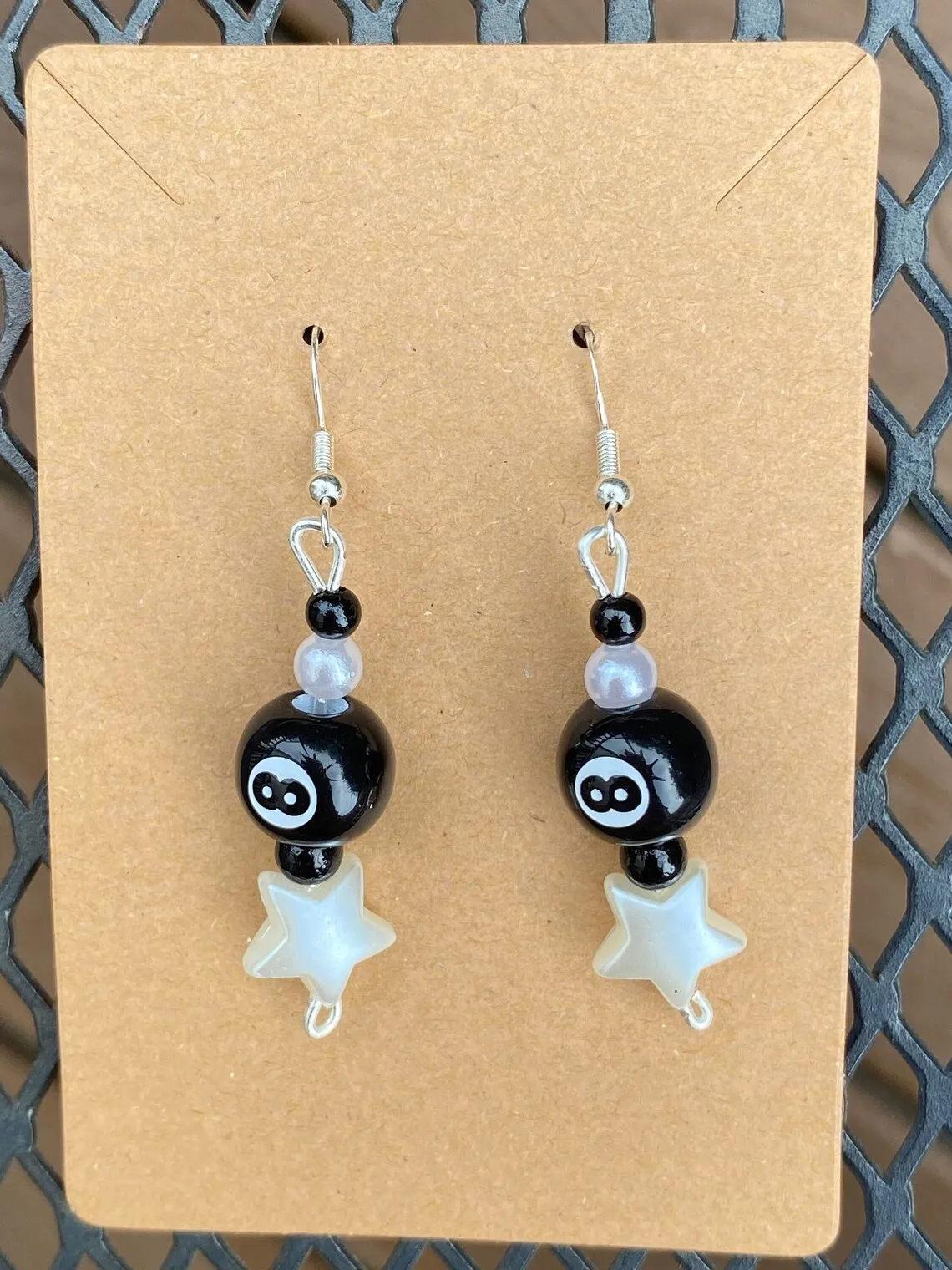 8 ball star earrings y2k aesthetic