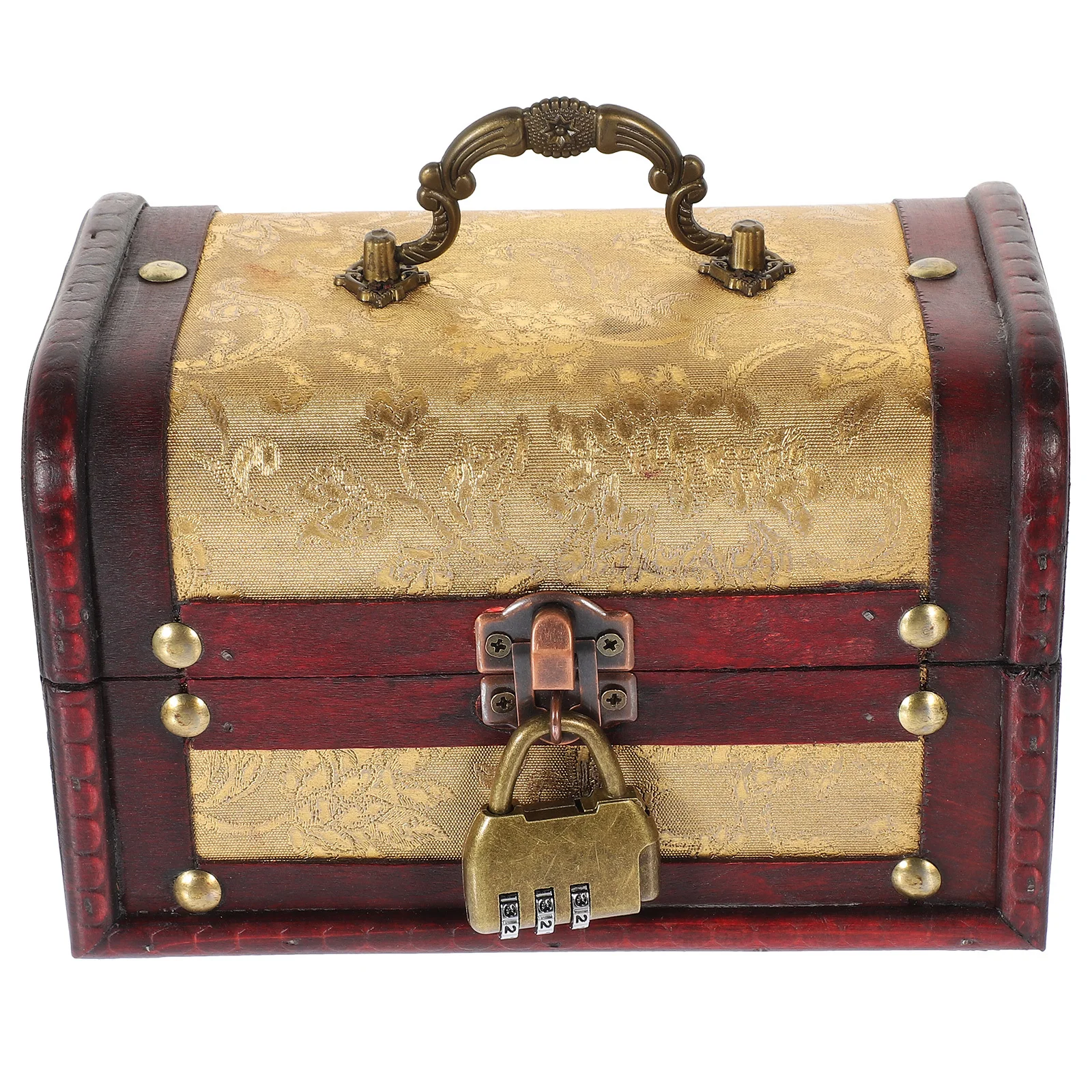 

1pc Wooden Storage Box Vintage Jewelry Chest Retro Trinket Box For Home Organization Keepsake Gift Wooden Treasure Chest