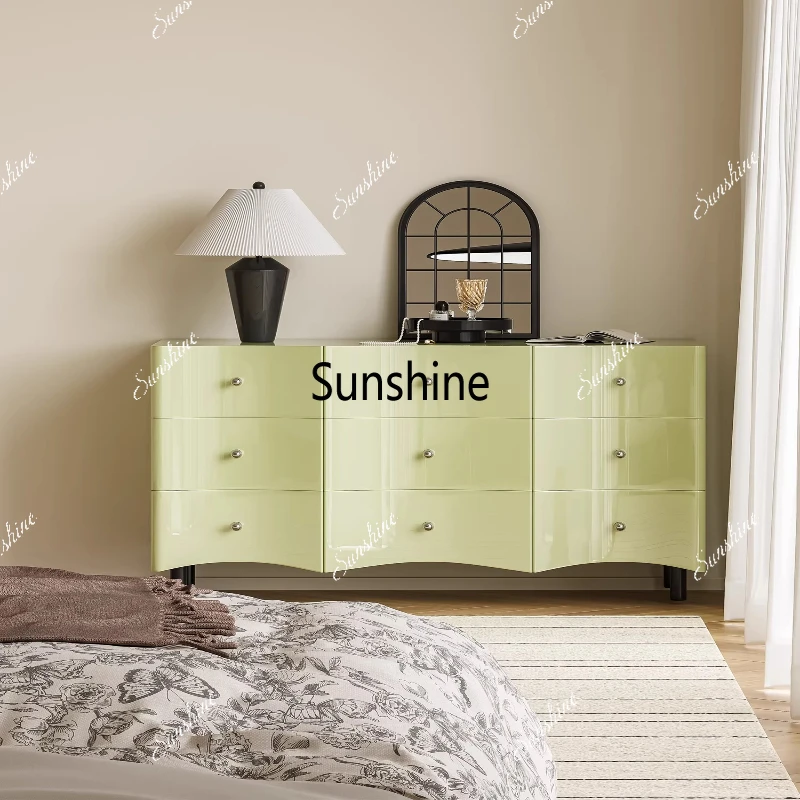

Corrugated nine-chest cabinet simple light luxury bedroom storage living room entrance storage
