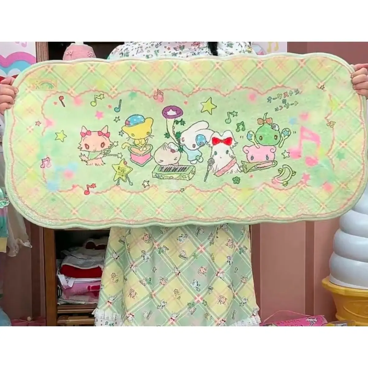 VIKAMA Bed Rug Ins Wind Rug Lattice Simple Room Bedroom Long Bed Mat Imitation Water Bay Window Balcony Mat Home Decoration