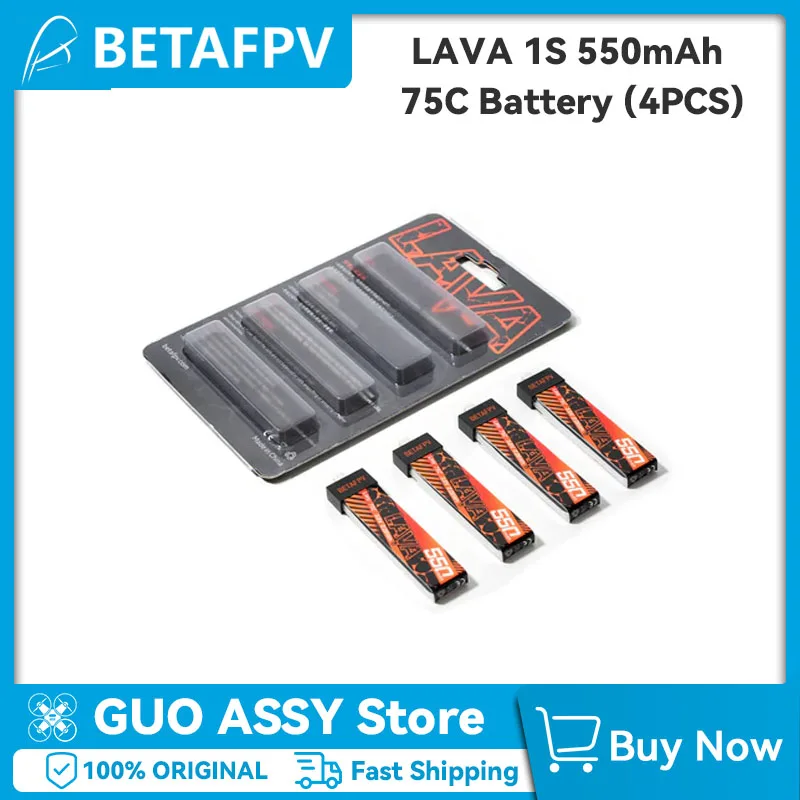 BETAFPV für Meteor75 LAVA 1S 550mAh 75C Akku (4PCS) für Cetus Pro Cetus X FPV