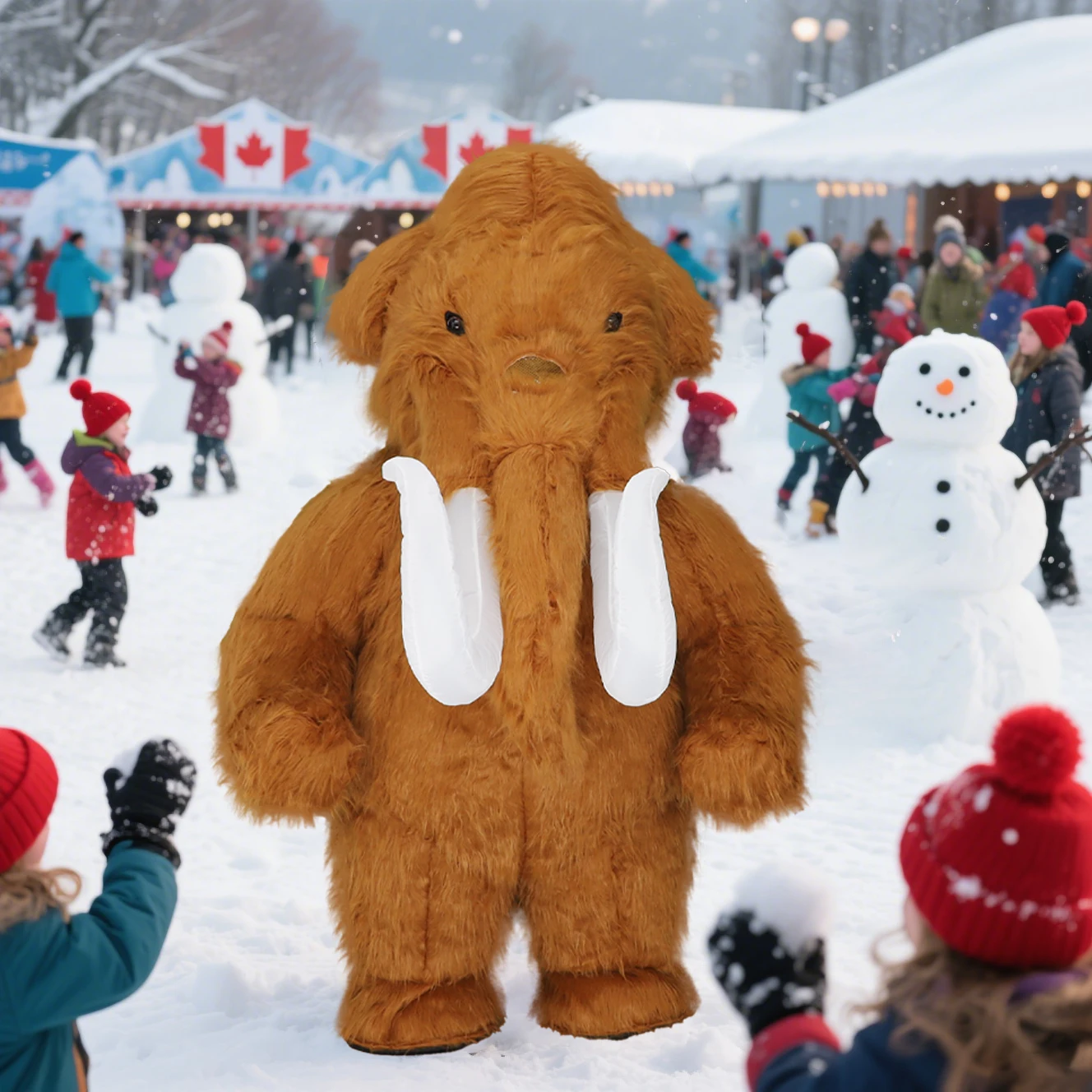 SAYGO nadmuchiwane pluszowe mamuta kostium maskotka Fursuit primigenius promocja Halloween na imprezę Cosplay Furry sukienka zwierząt dorosłych