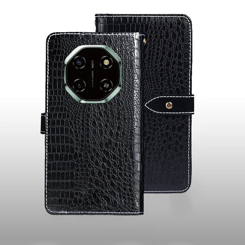 For Blackview Shark 6 Flip Case Crocodile Pattern PU Leather Cover Conque For Blackview Shark 6 Fundas Phone Accessories