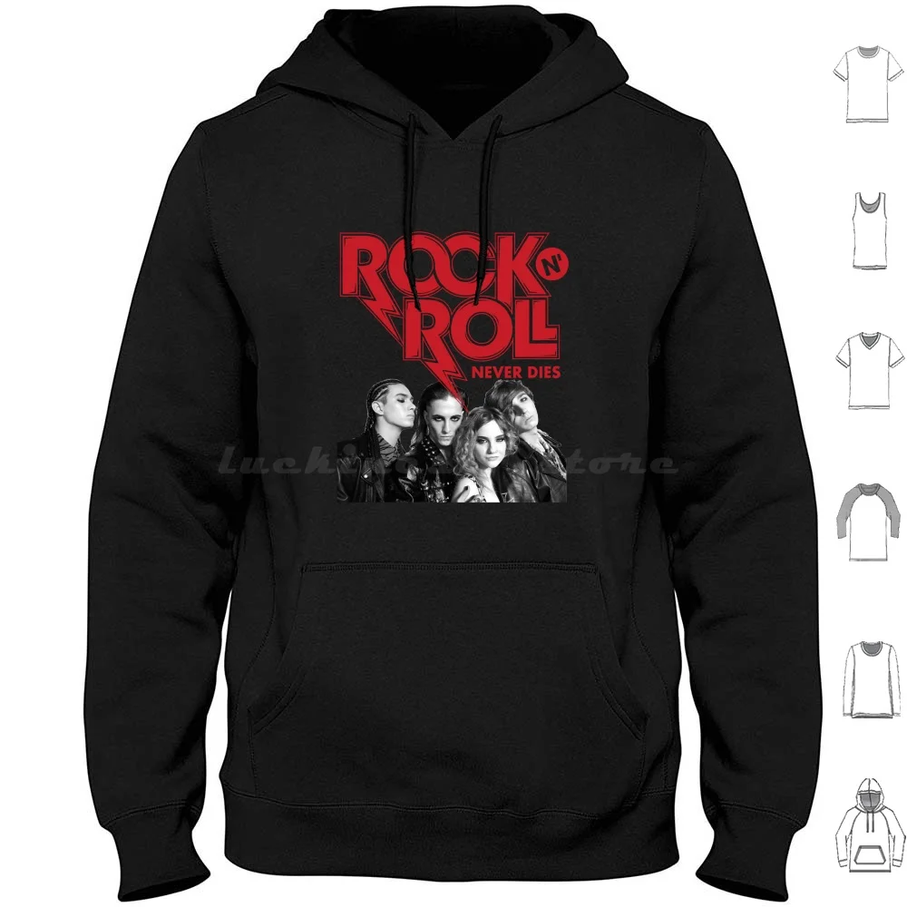 Maneskin Rock N Roll Quote M ? Neskin Original Classic T-Shirt Hoodie Cotton Long Sleeve Maneskin Maneskin Maneskin