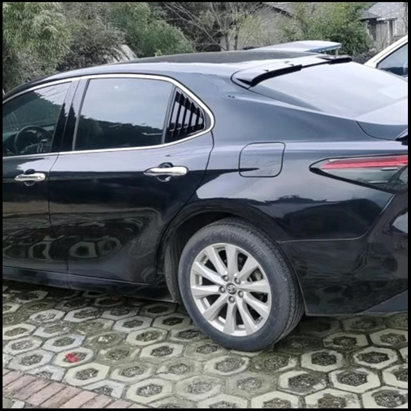 Car Styling For Toyota Camry 2018-2022 8th Rear Triangular Window Blind Shades Louver Vent Sill Molding Cover Trim Accessories