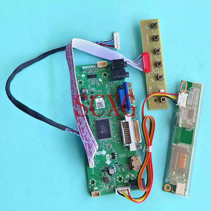 LCD Display Matrix Controller Board Fit LP121X04 LP121X05 LP121X1 20 Pin LVDS Kit 1024*768 12.1