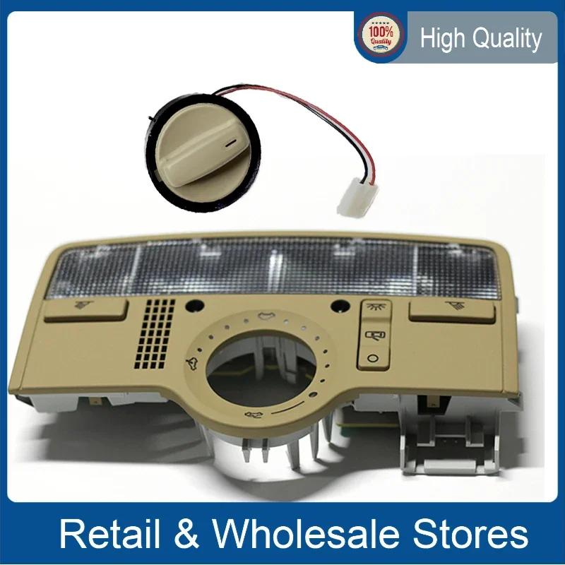 Lámpara de lectura para coche, luz de techo, tragaluz, color beige oscuro, 3BD947105A, 3B7947106B, interruptor para VW Volkswagen Passat 2006-2011