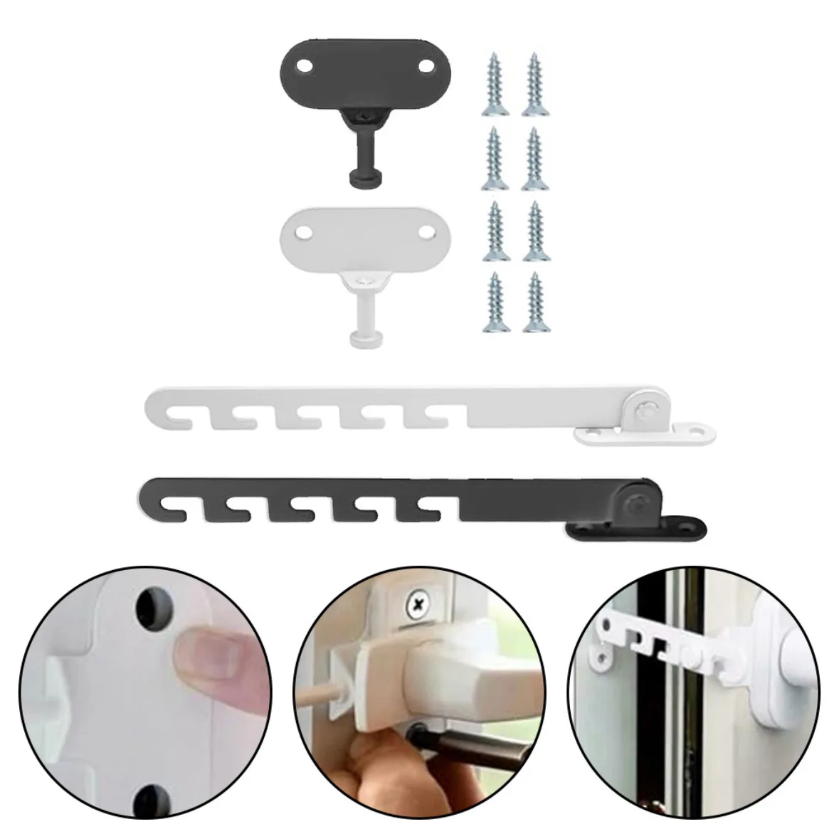 Window Stopper Window Opening Limiter Adjuster With Screw For Folding Window Household Improvement Accessories