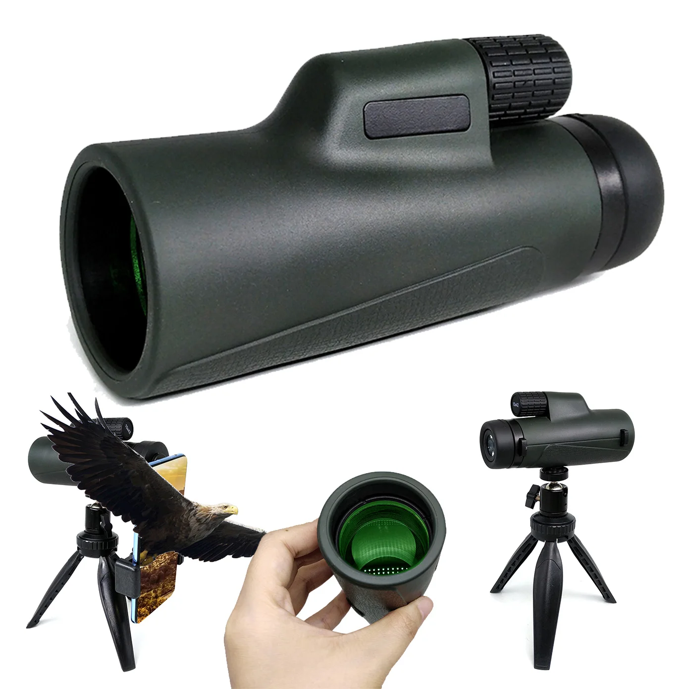 

Professional Monocle High Powered Starscope Night View Monocular Telescope 12x50 /10x42 for Cell Phone for Adults Hunting