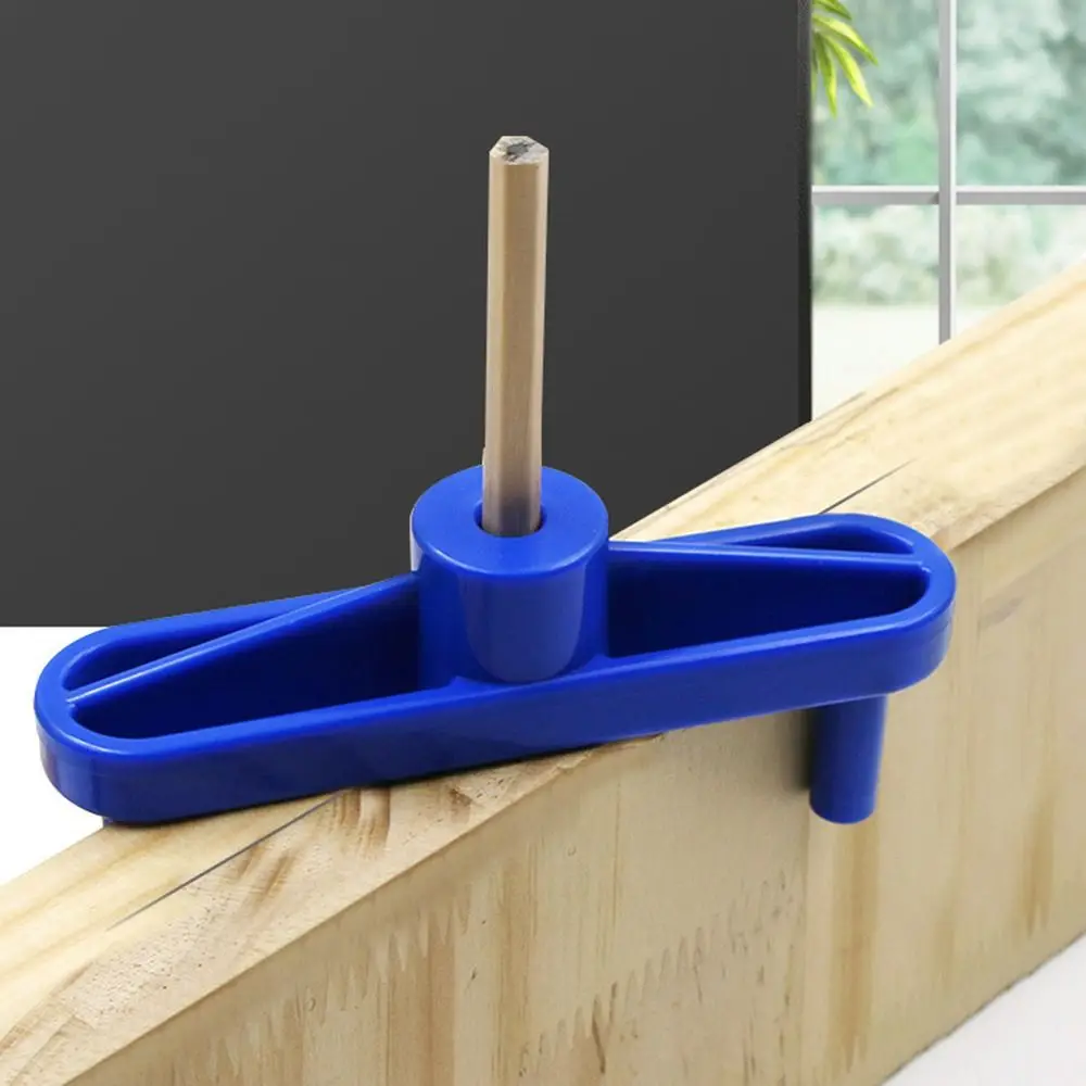 92mm Center Scriber Finder Blue ABS Plastic DIY Woodworking Drilling Locator Portable Hole Jig Dowel 127*61*28.7mm Gadget