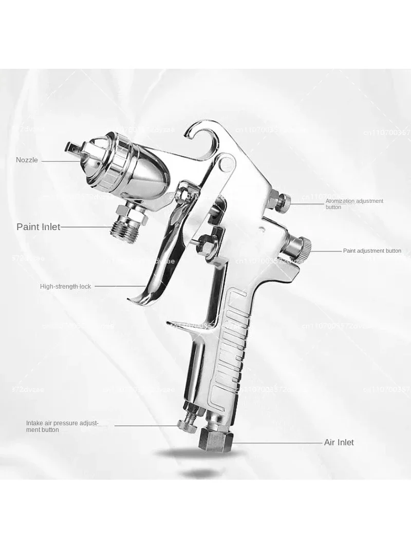 2L Pressure Tank Sprayer Multi-colour Paint Gun Water-in-water Spray Gun for Latex Paint 2.5/3.0/3.5/4.0mm Nozzle Size 21*12cm