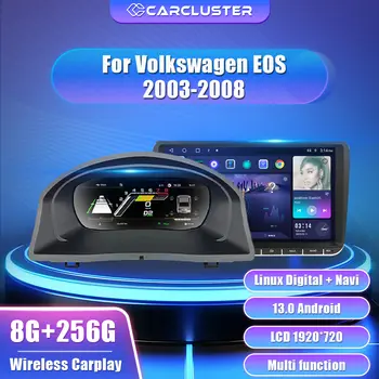 Carcluster 10.25 Auto LCD digitální palubní deska pro VW EOS 2003-08 roky Panel kokpitu Android přehrávač mapy navigace rádio 10 nejlepší prodej digitální palubní deska VW - №8