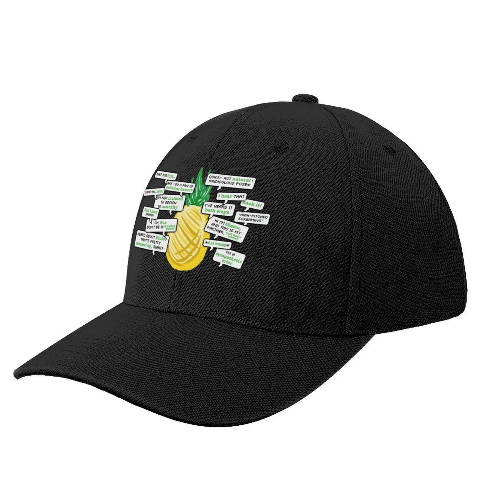 Iconic Psych Quotes ft. a Pineapple Baseball Cap Golf Wear hiking hat Military Tactical Cap Sun Hats For Women Men's