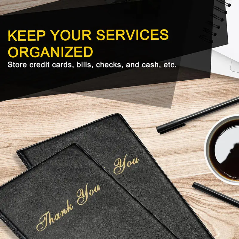 

1/5/10Pcs PVC Check Folder Guest Card Holder Restaurant Presenters Bill Server Menu Checkbook Organizer