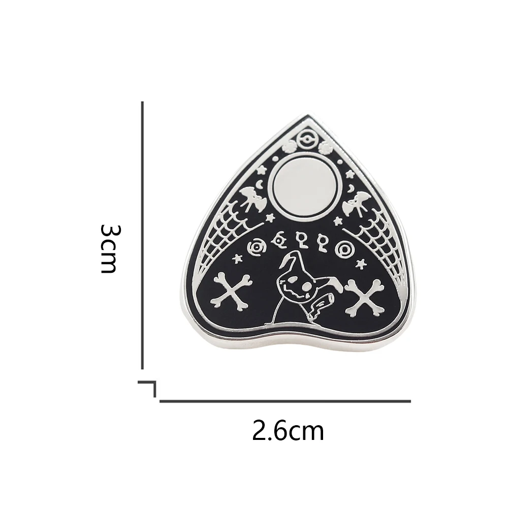 Magisches Ouija-Brett Cartoon-Emaille-Brosche Geister Halloween-Geister-Pin Abzeichen für Spielfans Niedliche Horror-Accessoires – Detail 16