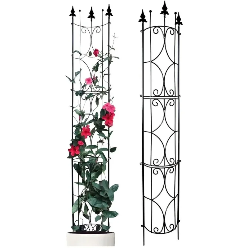 Curvature with decorative vine climbing frame, villa garden park small fence flower bed decorative fence