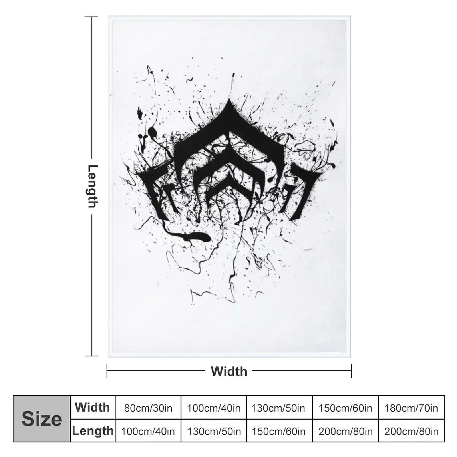 warframe logo Throw Blanket cosplay anime Thermals For Travel Heavy Softest Blankets