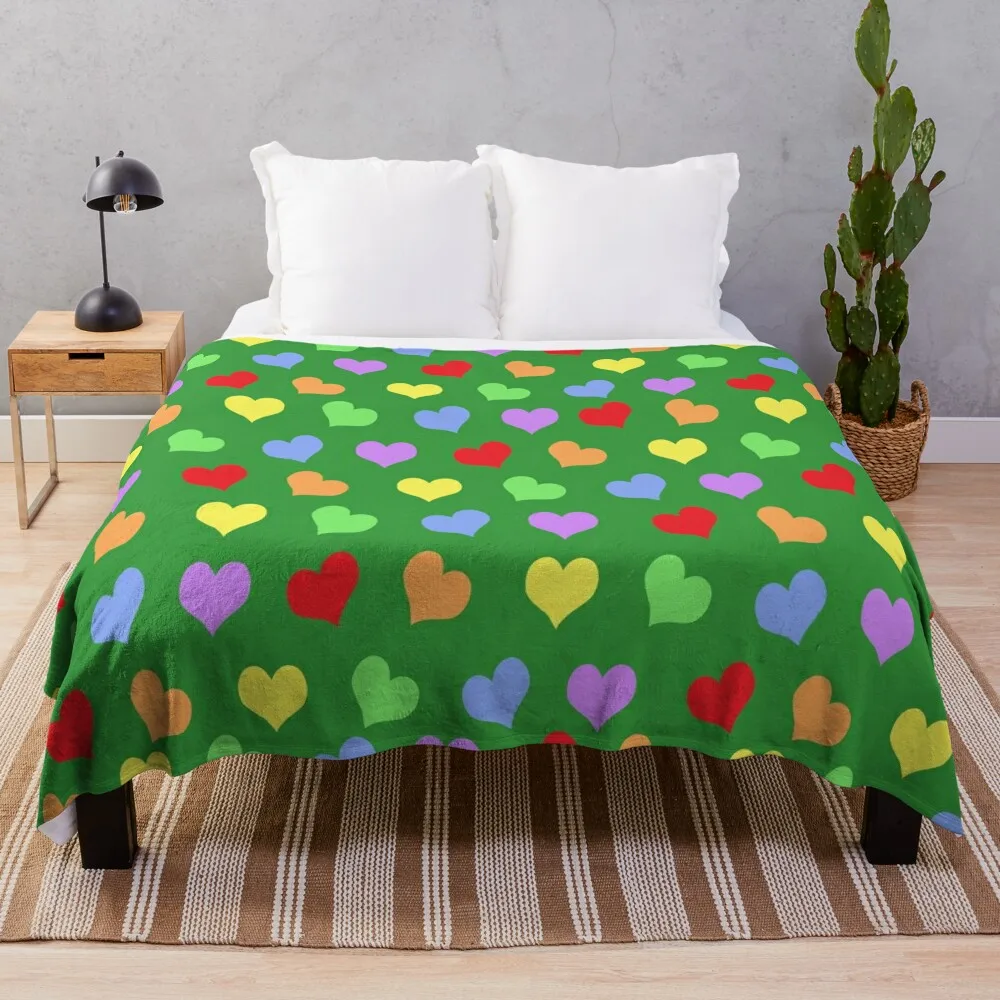 

colorful hearts Throw Blanket Single Blanket cosplay anime Designer Blankets Blankets For Bed