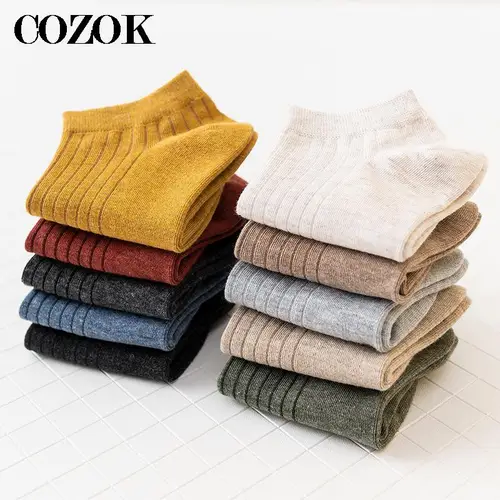 Calcetines tobilleros invisibles de algodón para mujer, calcetín suave, informal, a la moda, 10 unidades = 5 pares