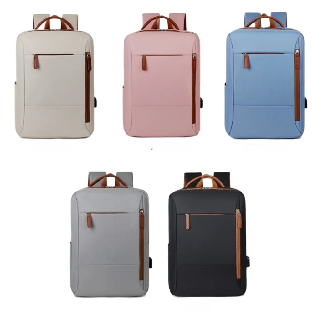 Oxford Laptop Backpack Large Capacity Wear-resistant Student School Bag USb Charging With Luggage Belt Business Backpack Travel