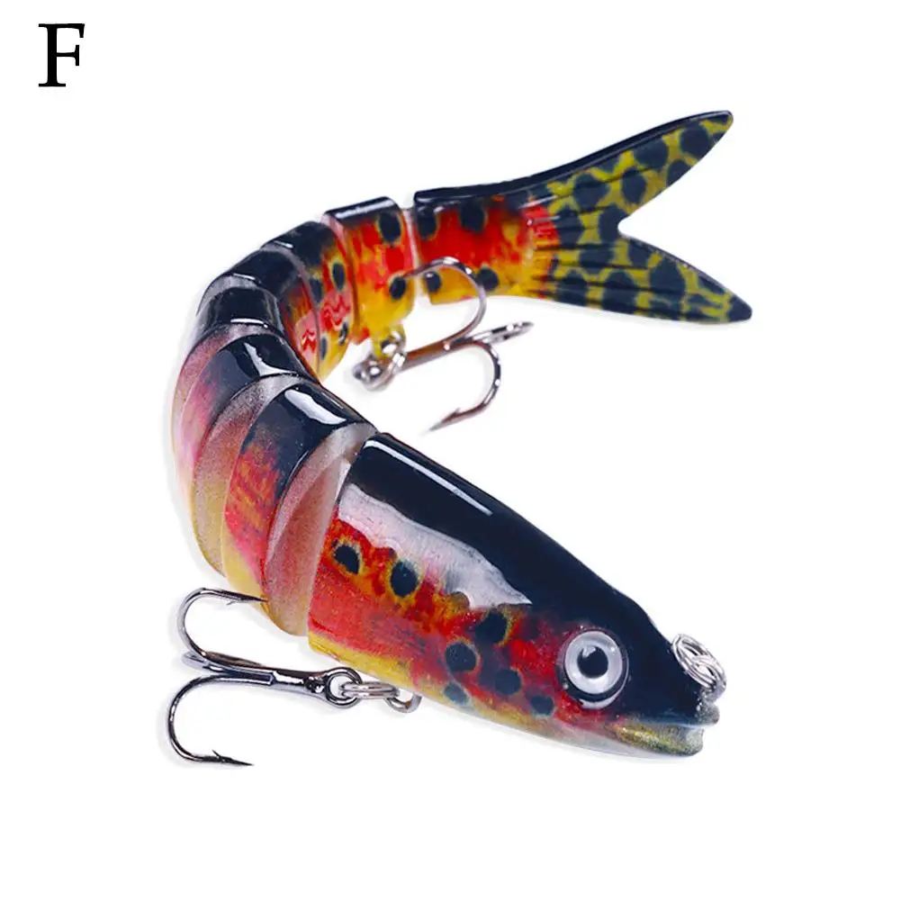 13,4 cm sinkende Wobbler, Angelköder, Gelenk-Kurbelköder, Swimbait, 8-Segment-harter künstlicher Köder für Angelgerät-Köder