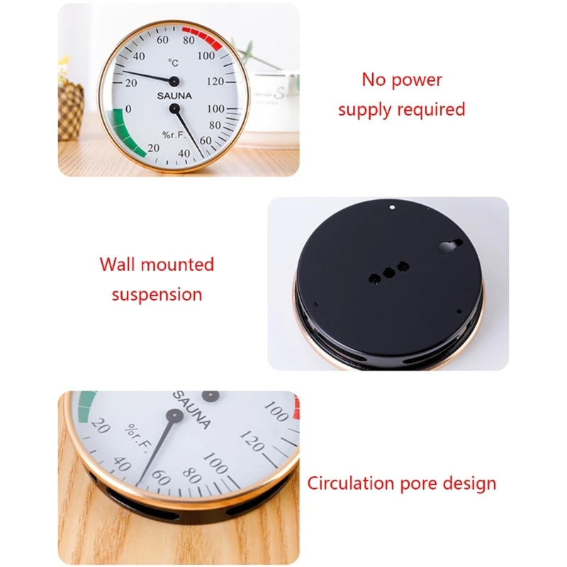 Home Thermometer Sauna Room Hygrometer Measure Tool Digital Temperature Humidity Meter Used in Bathroom Sweat Streamroom