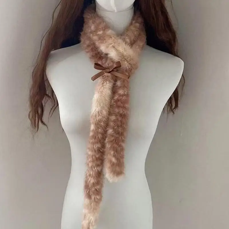 831A Cosy Deer Print Warm Scarf Lightweight Polyester for Outdoor Activity Commute