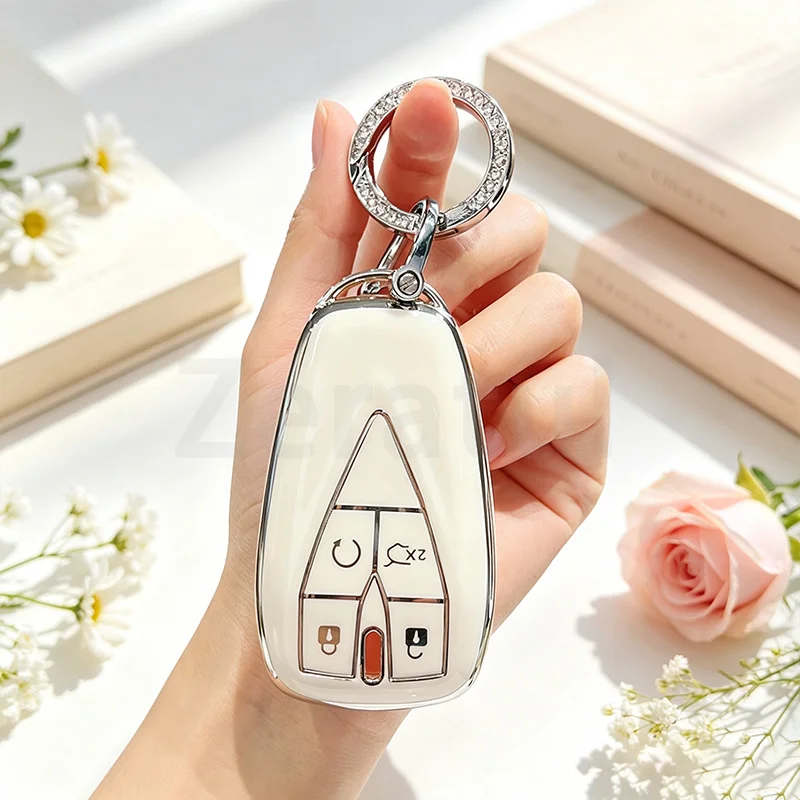 Auto Car-Styling TPU Car Key Cover Shell Fob Holder Protector For Changan CS35PLUS CS55PLUS CS75PLUS 2019 Accessories