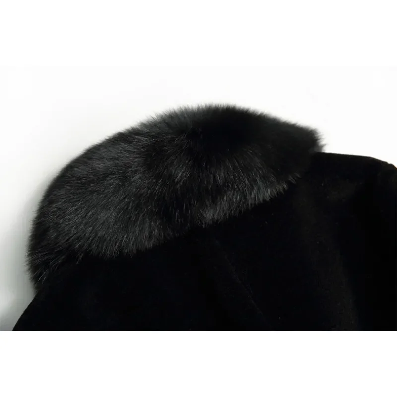 Men Fur Coat Long Faux Fur Coat Fur Collar Long Sleeve Warm Luxury Brand Jackets Thick Windbreaker Windproof Outerwear New