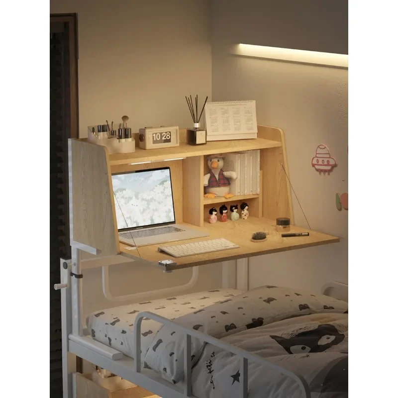

Dormitory computer desk Study table Foldable lifting adjustment Bed table Bedroom desk Bunk top and bottom