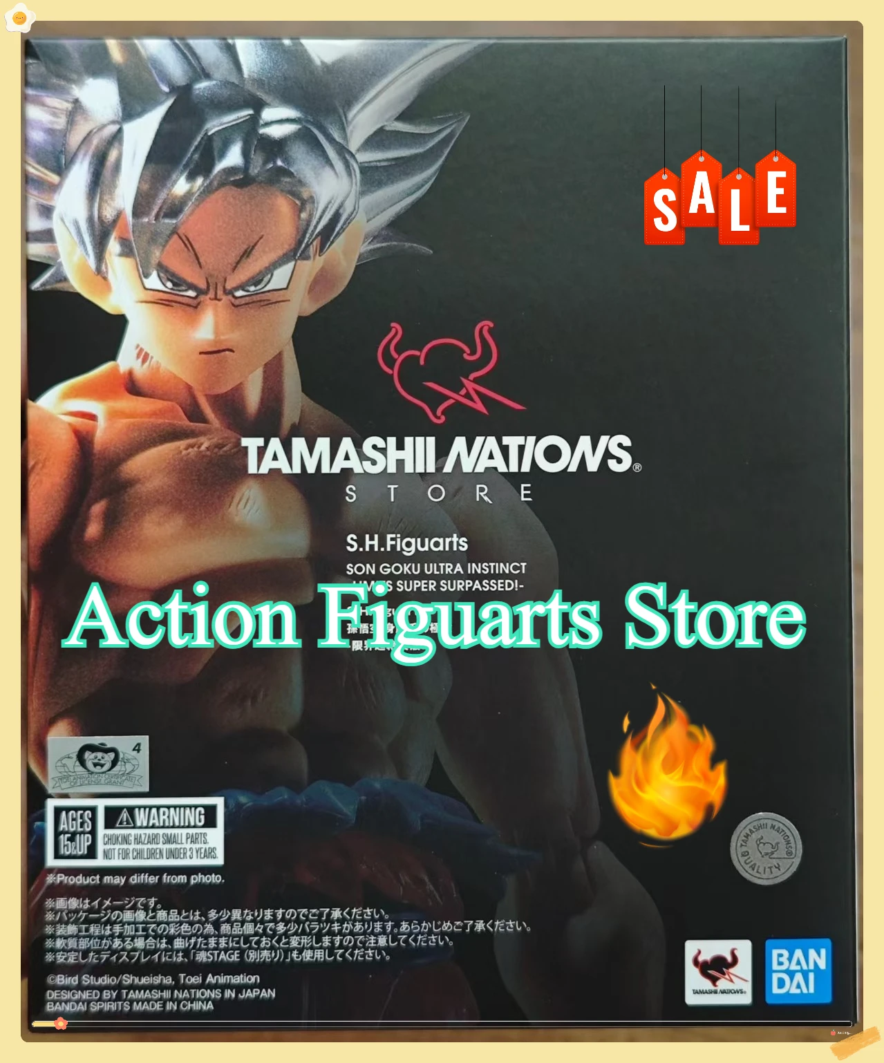 Bandai Dragon Ball TAMASHII NATIONS STORE S.H.Figuarts SHF Son Goku-Ultra Instinct figura modelo Juguetes