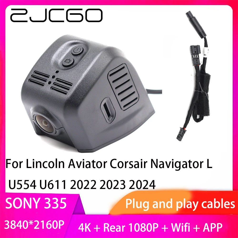 

Видеорегистратор ZJCGO Plug and Play UHD 4K 2160P для Lincoln Aviator Corsair Navigator L U554 U611 2022 2023 2024