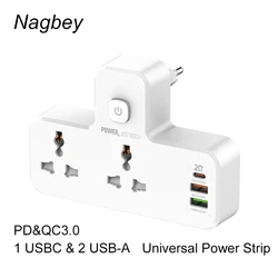 Typ C uniwersalna moc taśmy z szybkie ładowanie USB 3.0 z ściemniania wskaźnik LED UK ue usa rozszerzenie gniazdo