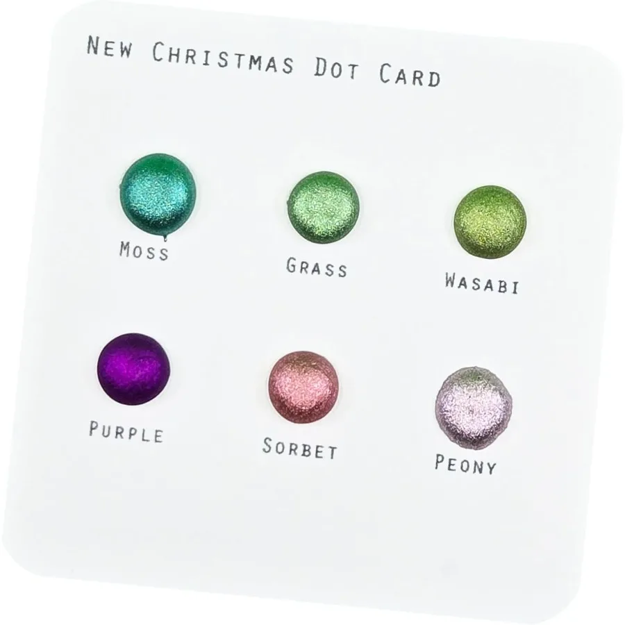 สีน้ำทำมือสำหรับงานศิลปะและงานฝีมือ เหมาะสำหรับการ์ดอวยพรวันหยุดและงานตกแต่ง ประกอบด้วยสีสันสดใส 6 สี