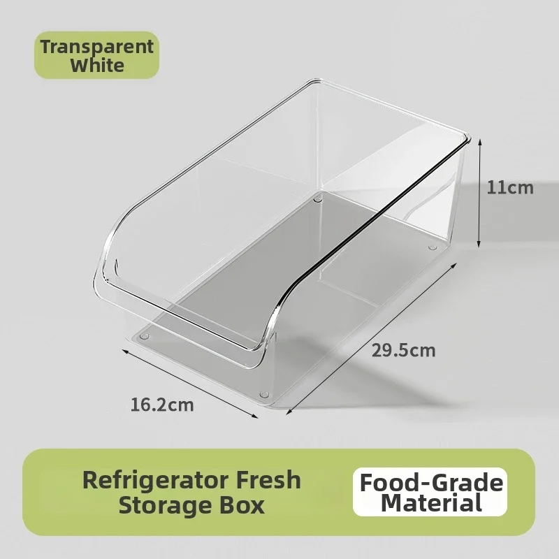 Transparent Refrigerator Storage Box Drawer Style for Efficient For Food Organization and Easy Pull Out Access