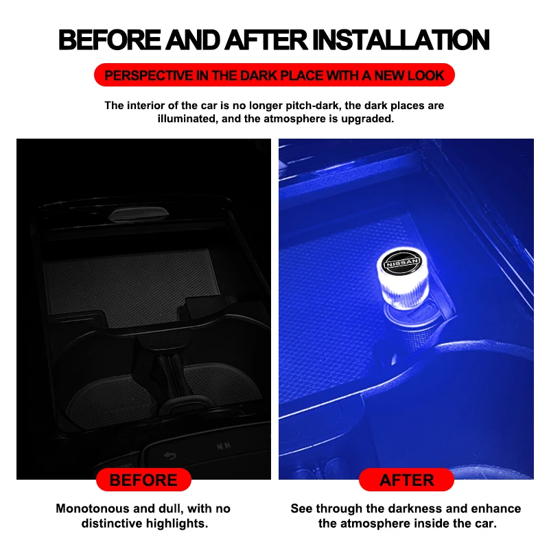 LED Car Atmosphere Lights Auto Interior Decoration Accessories For Nissan Qashqai X J10 Trail Tiida Juke Teana Pulsar Altima