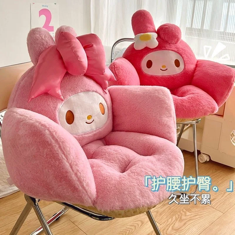 

Cartoon Sanrio My Melody Doll Cushion Office Chair Cushion Cute Creative Plush Winter Warm Hello Kitty Bedding Pillow Gift